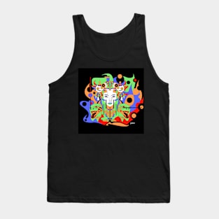 paninaro metal madness in ecopop abstract woman kaiju art Tank Top